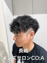 コア(CO:A) スペインカール 海外風パーマスパイラルパーマテーパーフェード