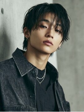 ダブルアール(RR MEN'S SALON) リバースセンターパート/ニュアンスパーマ/由比ヶ浜