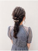 横浜駅/ヘアセット/ヘアメ/ヘアアレンジ/お呼ばれ/編みおろし