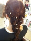 編み込みヘアアレンジ