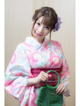 アイルビーヘア(I'll b hair) 【下北沢＊I'll b hair＊】浴衣着付け★ワイドバングアレンジ