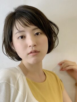 スタンス(stance) ミニマムな美肌に魅せるシースルーボブ！  「美髪髪質改善」