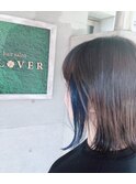 外ハネボブ×マリンブルーイヤリングカラー♪