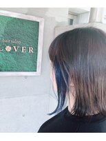 クローバー(CLOVER)&nbsp;外ハネボブ×マリンブルーイヤリングカラー♪