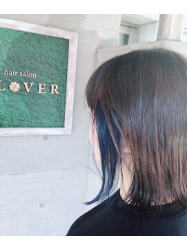 クローバー(CLOVER) 外ハネボブ×マリンブルーイヤリングカラー♪