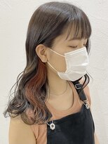 キラ 渋谷(KILLA)&nbsp;インナーカラー　イヤリングカラー　オレンジカラー　榎園由美