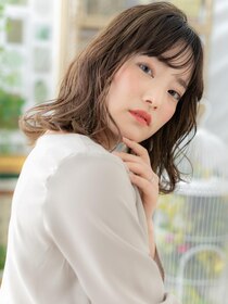 カバーヘア ブリス 北浦和(COVER HAIR bliss) バレイヤージュ前下がりミディアムウルフa北浦和20代30代40代