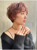 ACE 横浜 ゆるふわショート×ピンクベージュ