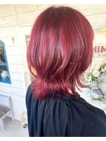 ヒマワリ(HIMAWARI)&nbsp;ウルフ　ミディアムウルフ　チェリーレッド