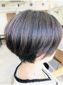 ショートボブ×バレイヤージュ