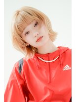マイ ビューティー メンバーシップ サロン(MAI BEAUTY membership salon) ハイトーンベージュ×くびれボブ