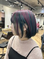 ループウエスト(LOOP WEST)&nbsp;ピンクアンブレラカラー×ディープグリーンカラー