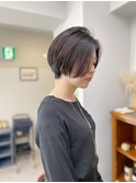 ハンサムショート/センターパート/ショートボブ　渋谷