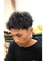 ヴォーチェ フォーヘアー(VOCE for hair)&nbsp;刈り上げショート黒髪ツイストパーマメンズパーマ