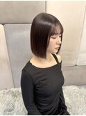 ショコラブラウンと伸ばしやすいボブスタイル