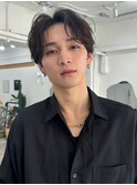 韓国マッシュセンターパートシャドウパーマニュアンスパーマ2