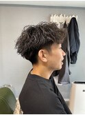 マッシュ×波巻きパーマ