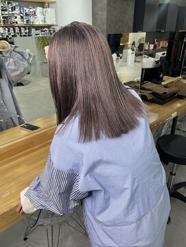 レブ 三条河原町(Reb,) ブリーチ無しダブルカラーで出来るラベンダーカラー