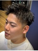 ツーブロフェードソフトツイストパーマ