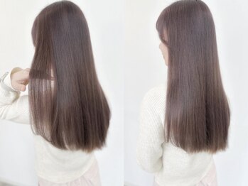 スティル カラン(STILL calin)の写真/【韓国風◆艶ストレート】超高濃度水素ケアは時短でストレートが可能！毛先まで指通りの良い滑らか美髪＊