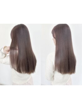 【韓国風◆艶ストレート】超高濃度水素ケアは時短でストレートが可能！毛先まで指通りの良い滑らか美髪＊