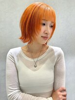 ルル(LuLu by KENJE)&nbsp;オレンジカラー【藤沢/本鵠沼/ヘッドスパ/白髪ぼかし/ボブ】