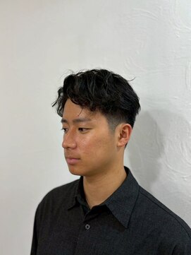 メンズカット バイ ソイクフ(メンズカット by SOY-KUFU) 20代30代40代◎MEN'SHAIRブルーブラックフェザーパーマ