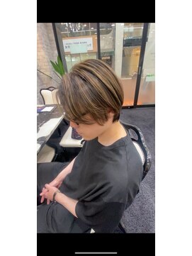 アース オーセンティック 岡山青江店(EARTH Authentic) ”白髪ぼかしハイライト”