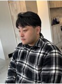 センターパートツーブロックテーパーフェード/東伏見