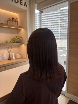 イデア 柏たなか店(IDEA) ツヤ感セミロング×ピンクパープル