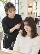 全体も前髪だけも。うねりを整える、「自然で柔らかな髪質改善酸性ストレート」◎