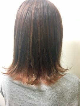 ジーニーズフォーシーズン (jenies4season) アプリコットオレンジのインナーカラー☆