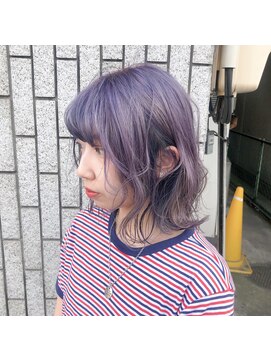 アルマヘアー(Alma hair by murasaki) ブリーチ必須☆ラベンダーネイビー