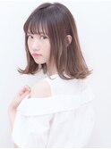 前髪/くびれ/イヤリングカラー/イメチェン/ラベンダーカラー