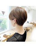 【Chill】大人かわいいマロンベージュカラーショートスタイル◎