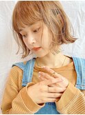 ボブ/ベージュカラー