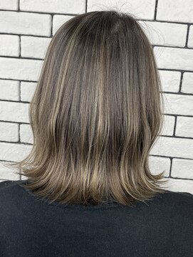 オレンジドロップ 長岡駅店(orange drop) 20代30代大人かわいい艶感アッシュベージュ外ハネミディアム