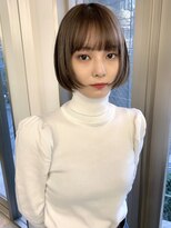 レコ 渋谷(LECO)&nbsp;前あがりグレーベージュボブ