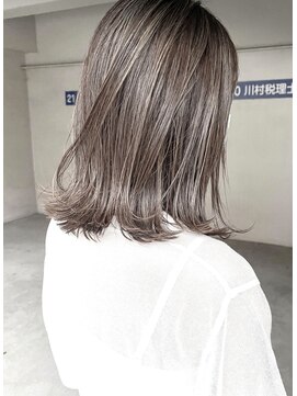 ヘアーアンドアトリエ マール(Hair&Atelier Marl) 【Marl】ハイライトグレージュカラー×切りっぱなしボブ