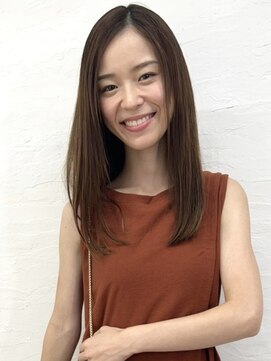 ルポン(Lepont) 蒲郡ヘアカラー/ストレート/艶髪/センター分け/アッシュブラウン