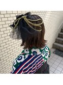 ☆着物ヘアアレンジ　ショート外ハネスタイル☆/30代40代50代