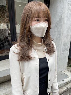 コフィー バイ メルト 吉祥寺(cofy by melt) 【松本咲花】ワンカールフェイスレイヤーカット/ベージュカラー