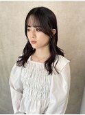 miu&清水大誠　顔周りレイヤーで韓国風　レイヤーロング　黒髪