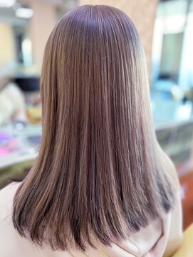 アークスヘアー 20代30代40代髪質改善カラーアッシュベージュ艶感ストレート
