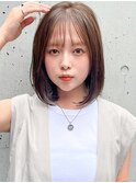 愛され斜めバング大人可愛いイメチェンボブウルフフルバング