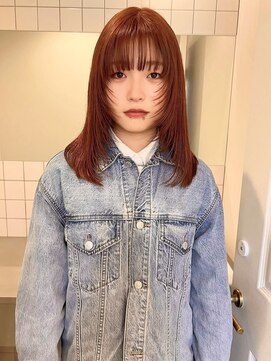 チーカ(chica) orange brown × face layer