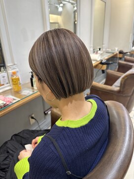 ネオリーブアイム 横浜西口店(Neolive aim) あご上ボブ 刈り上げ ボブまとまる ラベンダーカラー【横浜】k