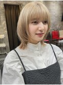 魅力倍増カール シアーカラー ショート 姫カット ダークアッシュ