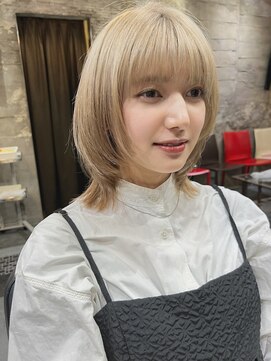 ミンクス渋谷スマートサロン(MINX shibuya smart salon) 魅力倍増カール シアーカラー ショート 姫カット ダークアッシュ