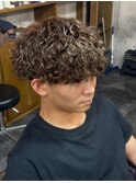 波巻きパーマ　波巻きスパイラルパーマ　波巻きプードルパーマ